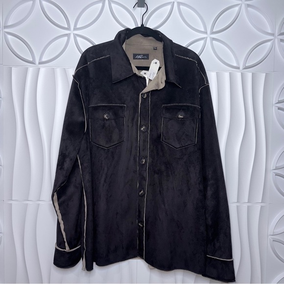 Artistix NWT Vegan Shearling Button Down - Picture 1 of 7